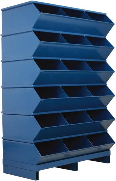6 Bin, Shelving Unit with Openings & Base MPN:3-418SSPB