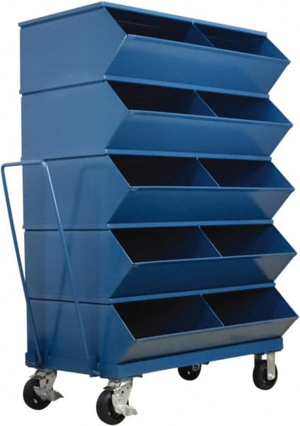 5 Bin, Shelving Unit with Openings & Base MPN:3-510SSMB