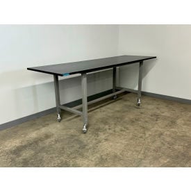 Stackbin® 1012 Mobile Workbench w/ Heavy Duty Backplate Adjustable Height 96