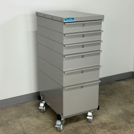 Stackbin® Mobile Drawer Unit #1 Solid Flat Front 13 Gauge Steel Top 16