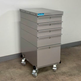 Stackbin® Mobile Drawer Unit #4 Solid Flat Front 13 Gauge Steel Top 16