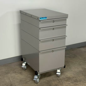 Stackbin® Mobile Drawer Unit #2 Solid Flat Front 13 Gauge Steel Top 16