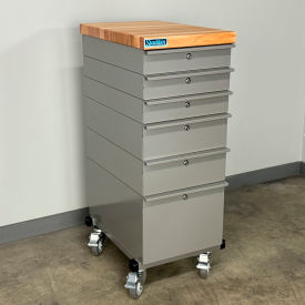 Stackbin® Mobile Drawer Unit #1 Solid Flat Front 1-3/4