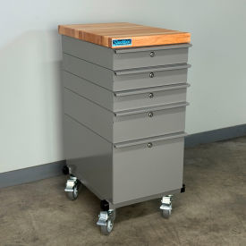 Stackbin® Mobile Drawer Unit #4 Solid Flat Front 1-3/4
