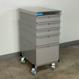 Stackbin® Mobile Drawer Unit #4 Solid Flat Front 1-3/4