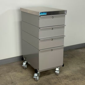 Stackbin® Mobile Drawer Unit #3 Solid Flat Front 1-3/4