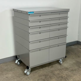 Stackbin® Mobile Drawer Unit #1 Solid Flat Front 13 Gauge Steel Top 32