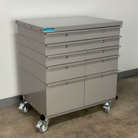 Stackbin® Mobile Drawer Unit #4 Solid Flat Front 13 Gauge Steel Top 32