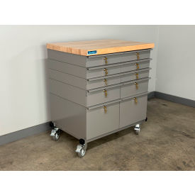 Stackbin® Mobile Drawer Unit #4 Solid Flat Front 1-3/4