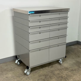 Stackbin® Mobile Drawer Unit #1 Solid Flat Front 1-3/4