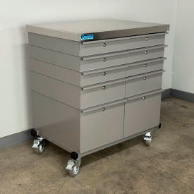 Stackbin® Mobile Drawer Unit #4 Solid Flat Front 1-3/4