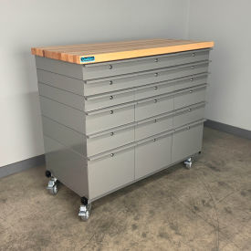 Stackbin® Mobile Drawer Unit #1 Solid Flat Front 1-3/4