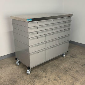 Stackbin® Mobile Drawer Unit #1 Solid Flat Front 1-3/4
