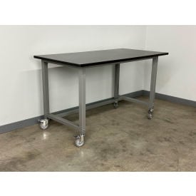 Stackbin® 1012 Mobile Workbench w/ Heavy Duty Backplate Adjustable Height 72