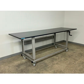 Stackbin® 2500 Manual Hydro Lift Mobile Workbench 96 x 30