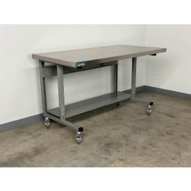Stackbin® 2012 Mobile Workbench with Stainless Skin Square Edge Top 72