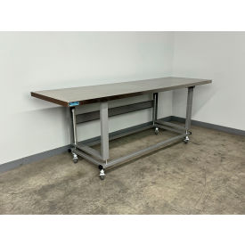 Stackbin® 2500 Electric Hydro Lift Mobile Workbench with Stainless Skin Top 96