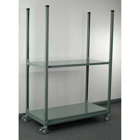 Cart W/ Adjustable Steel Shelves MPN:4-2WSER