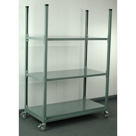 Cart W/ Adjustable Steel Shelves MPN:4-3WSER