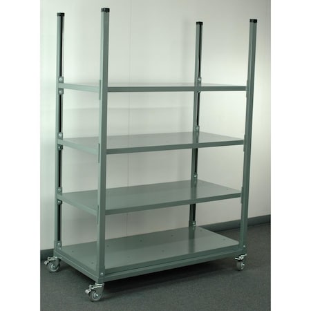 Cart W/ Adjustable Steel Shelves MPN:4-4WSER
