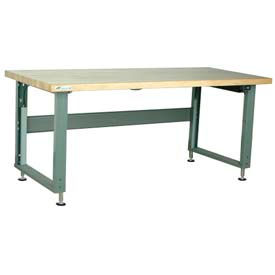 Stackbin 4000 Series Workbench W/ Maple Square Edge Top & Power Lift 72