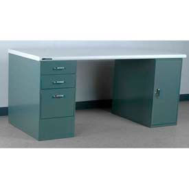 Stackbin Workbench Pedestal Workbench PLAS. Laminate Safety Edge 48