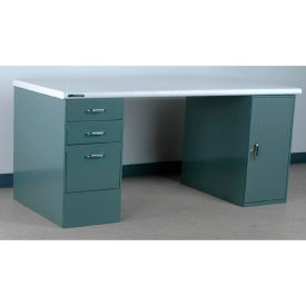 Stackbin Workbench Pedestal Workbench PLAS. Laminate Safety Edge 72