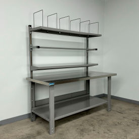 Stackbin® Packing Workbench #8 Stainless Skin Top 60
