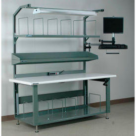 Stackbin No. 3 Hydraulic Adjustable Height Packing Workbench Laminate Safety Edge 72