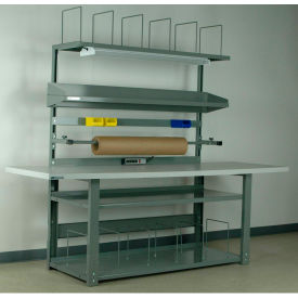 Stackbin No. 1 Adjustable Height Complete Packing Workbench Laminate Square Edge 96