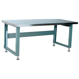 Stackbin 4000 Series Workbench Hardboard Over Stainless Steel Top & Power Lift 96