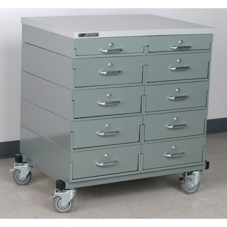 Two Mobile Drawer Units, Wide MPN:4-2P3224-L4R
