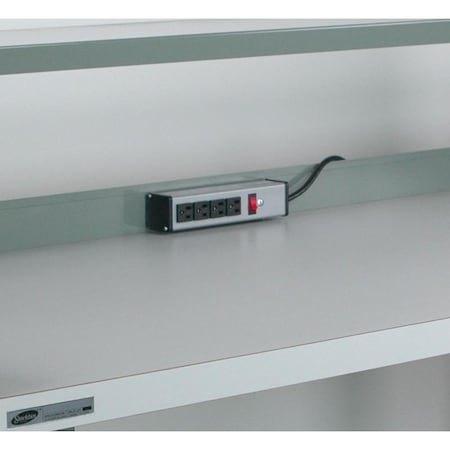 Outlet Strip, Rail Mount, 4 Outlet(s) 6 ft. MPN:4-EOS