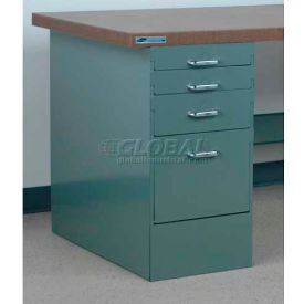 Stackbin 4 Drawer Pedestal Large Bottom Drawer 15-1/2