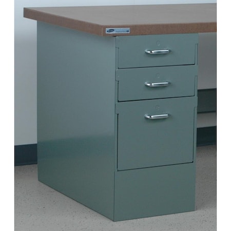 Dbl Pedestal Workbench, Drawer/Cabinet, MPN:8-15536C