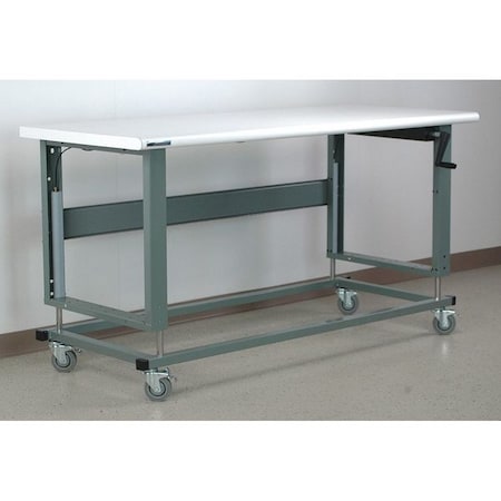 Workbench, Mobile, Hand, Crank, Lift, Adj. MPN:C4830-2500