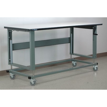 Workbench, Mobile, Hand, Crank, Lift, Adj. MPN:E9636-T-2500
