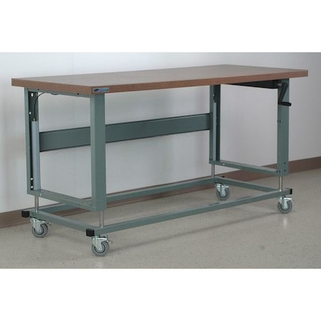 Workbench, Mobile, Hand, Crank, Lift, Adj. MPN:H6036-2500