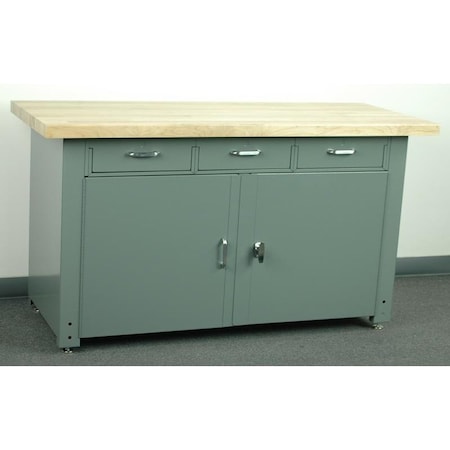 Cabinet Workbench W/ Drawers MPN:M6030-CAB-3RBD