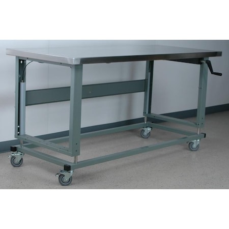 Workbench, Mobile, Hand, Crank, Lift, Adj. MPN:S7236-2500