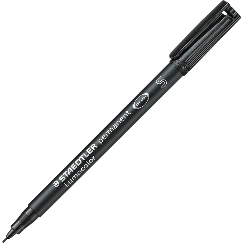 Staedtler Lumocolor Permanent Pen Markers, Fine Point, 0.4 mm, Black, Box Of 10 MPN:3139
