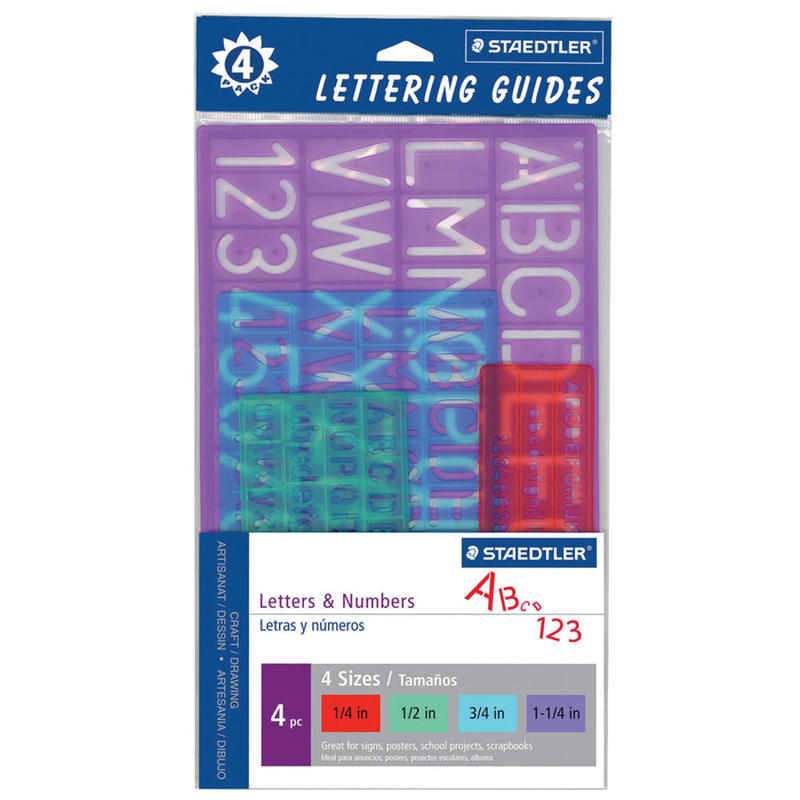 Staedtler Lettering Guides, Pack Of 4 MPN:978 45S 02