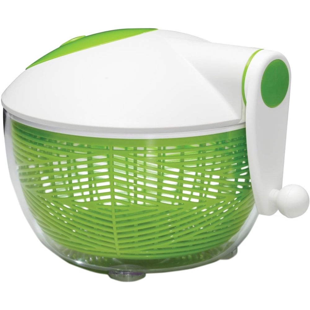 Starfrit Manual Salad Spinner, 5 Qt, Green/White MPN:093028-002-0000