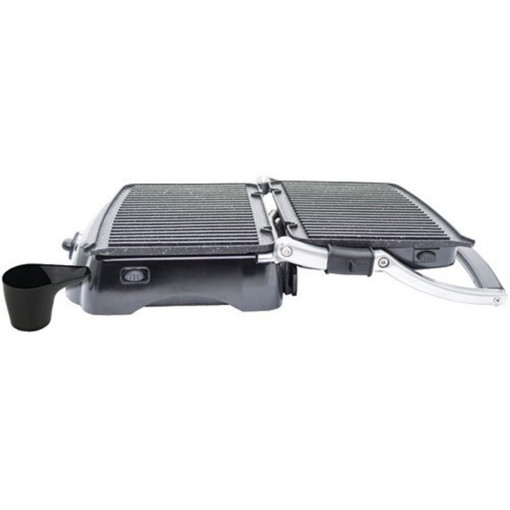 Starfrit THE ROCK 1200W Panini Grill, 5-13/16inH x 10-5/16inW x 12-3/16inD, Black MPN:024500-001-0000