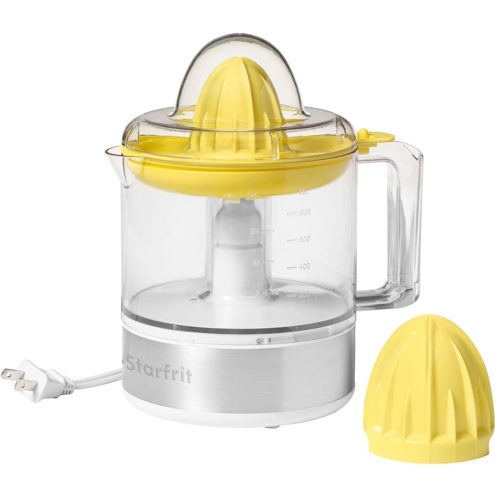 Starfrit 30W Electric Citrus Juicer, 27.05 Fl Oz, White/Yellow MPN:024740-002-0000