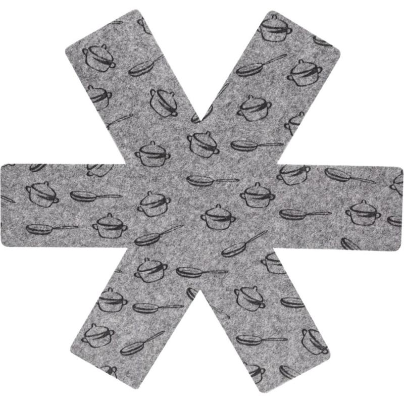 Starfrit Polyester Pot & Pan Protectors, Gray, 15in, Set Of 3 Protectors MPN:080143-006-0000