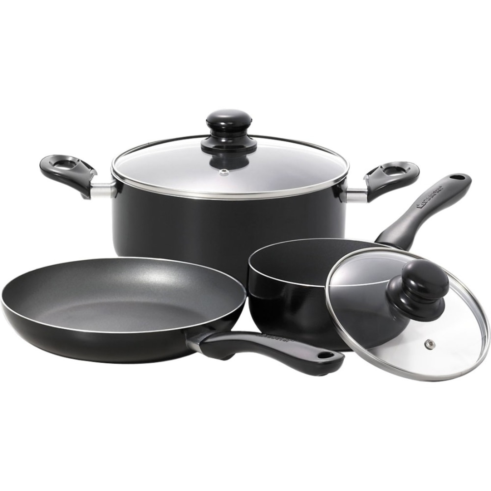 Starfrit Simplicity 5-Piece Aluminum Nonstick Cookware Set With Bakelite Handles, Black MPN:33059-002-0000