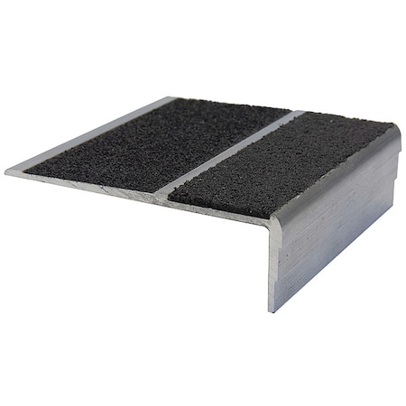 Stair Nosing Extruded Aluminum Black, 54 in W x 1/8 in Thick MPN:333FT4-6