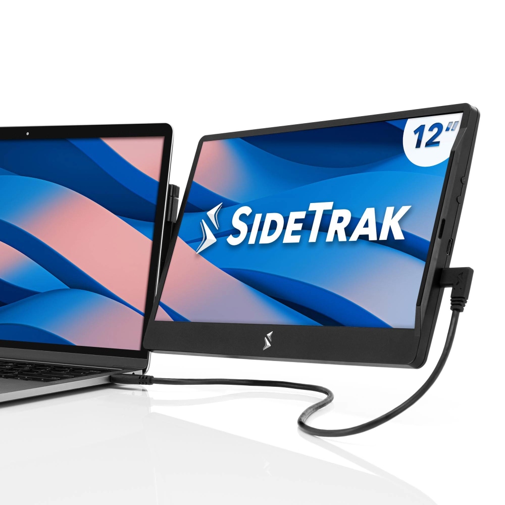 SideTrak Swivel 12.5in Full HD Anti-Glare LCD Monitor, Portable, Kickstand, Patented 360 deg. Swivel, Magnetic Mount MPN:STTL12BL