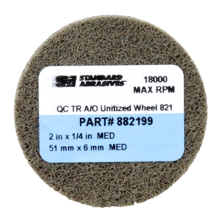 Std Abrsvs QC TR A/O Unitized Whl 882199, 821 2inx1/4in, 10/pk MPN:882199